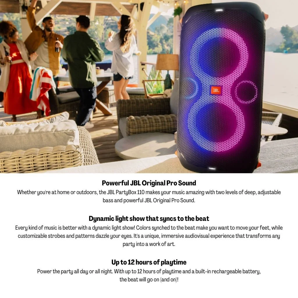 JBL PartyBox 110 - portable party speaker - Singapore